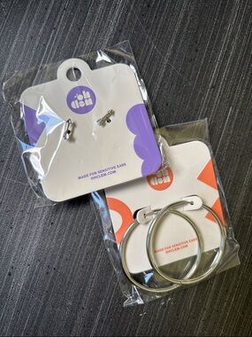 Oh Clem Silver Hoop Earrings & Arrow Studs